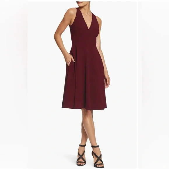 green emerald velvet dress Dress The Population Women's Catalina Fit & Flare Dress - Sage